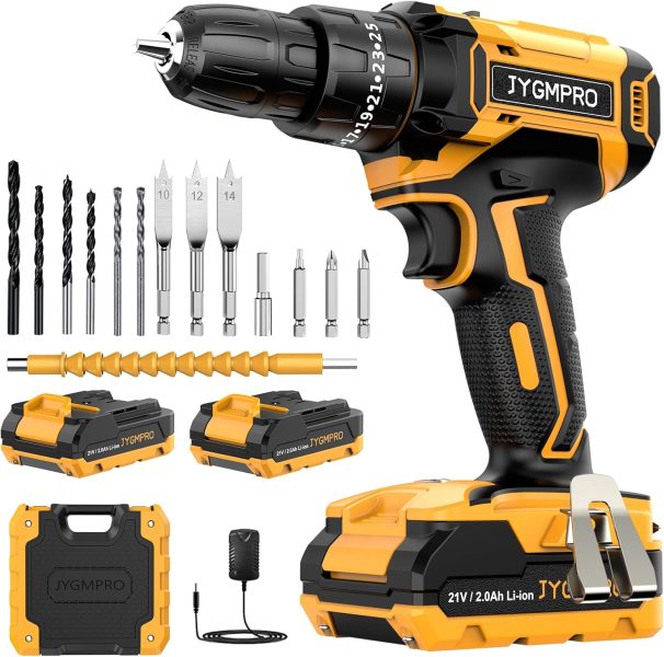 JYGMPRO Perceuse Visseuse Sans Fil 21V