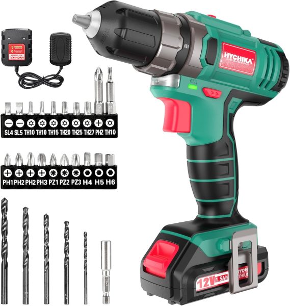 HYCHIKA 12V Visseuse Devisseuse Sans Fil avec Batteries