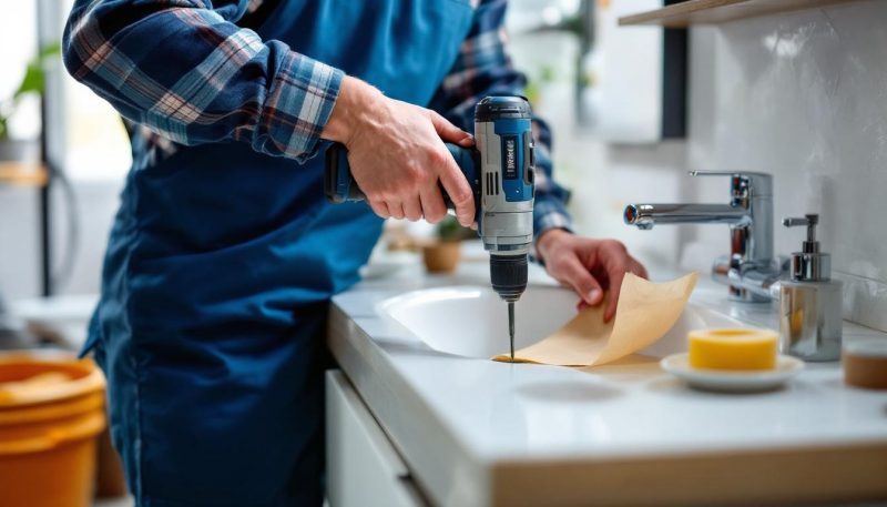 découvrez comment percer un évier en résine sans l'endommager grâce à des astuces simples et des techniques adaptées pour un travail propre et sûr.