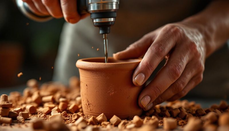 découvrez des méthodes simples et efficaces pour percer un pot en terre cuite sans le casser, afin de réaliser facilement vos projets de jardinage et de décoration.